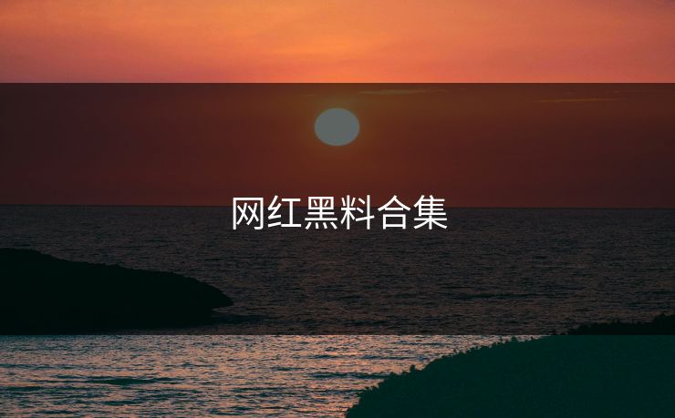 网红黑料合集